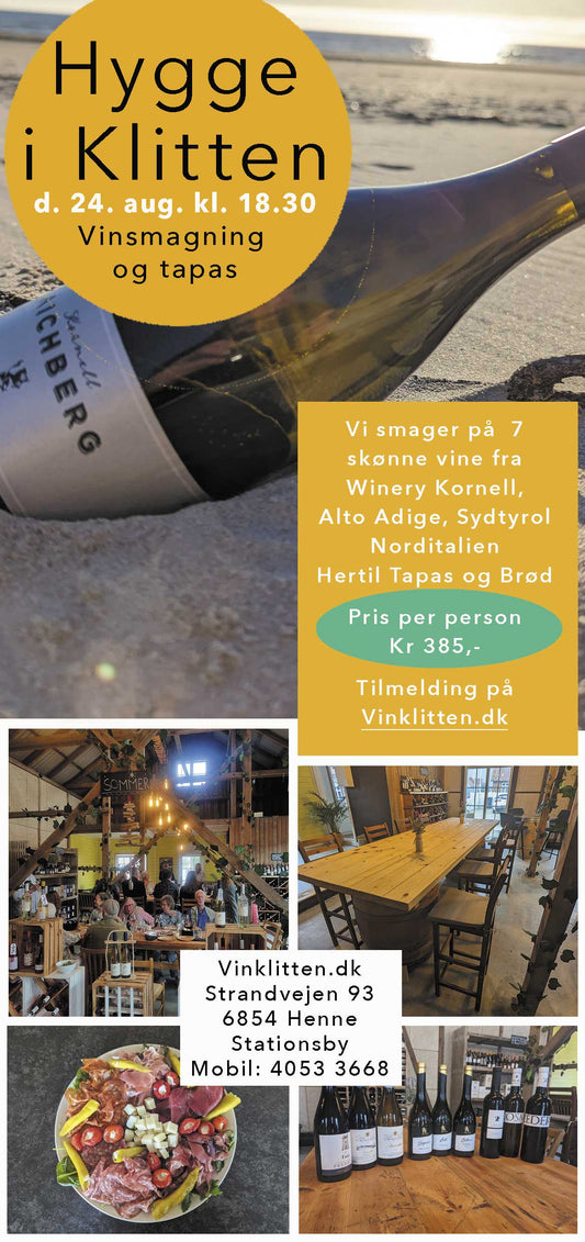 Vin og Tapas i Vinklitten - Lørdag den 24. august 2024